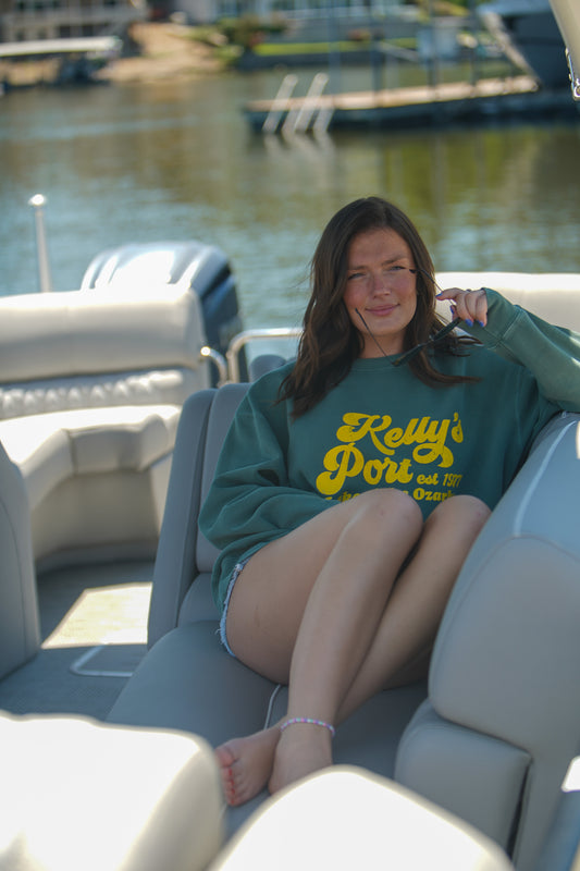 Groovy Kelly's Port Crewneck Deep Green